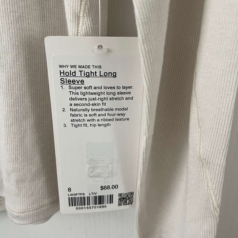 Lululemon Athletica Hold Tight Long Sleeve Top - LTIV Size 8 - Picture 5 of 10